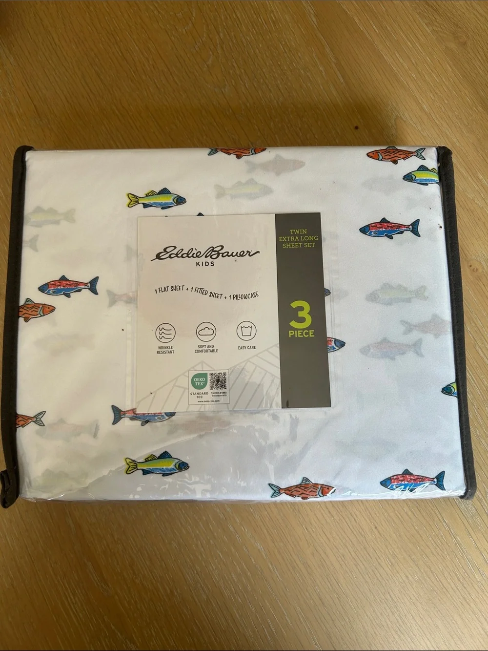 Eddie Bauer Kids Fish Lake Ultra Soft Sheet Set, Twin XL, NEW with tags